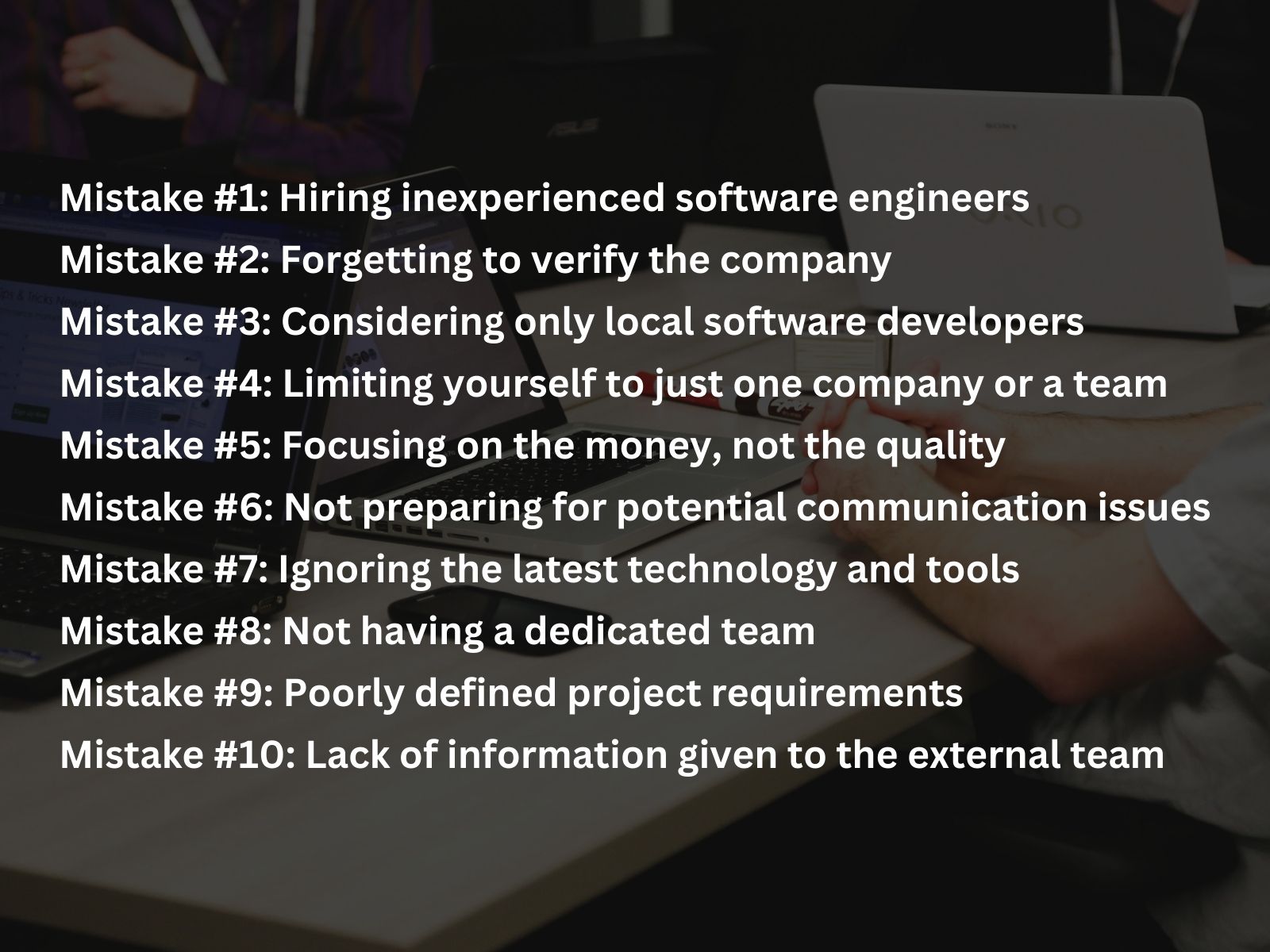 Top 10 mistakes companies make when searching for the right software engineering people